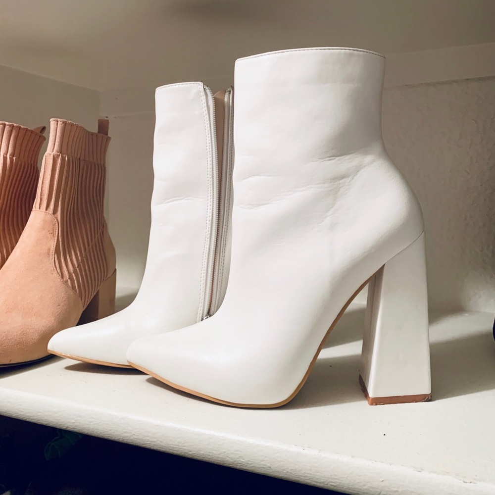 Flared Heel Sock Boot - BOOHOO